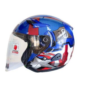 Mũ bảo hiểm 3/4 KYT Venom Captain America có 2 kính